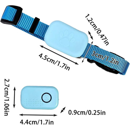 Waterproof GPS Pet Tracker with Adjustable Silicone Collar for Dogs and Cats