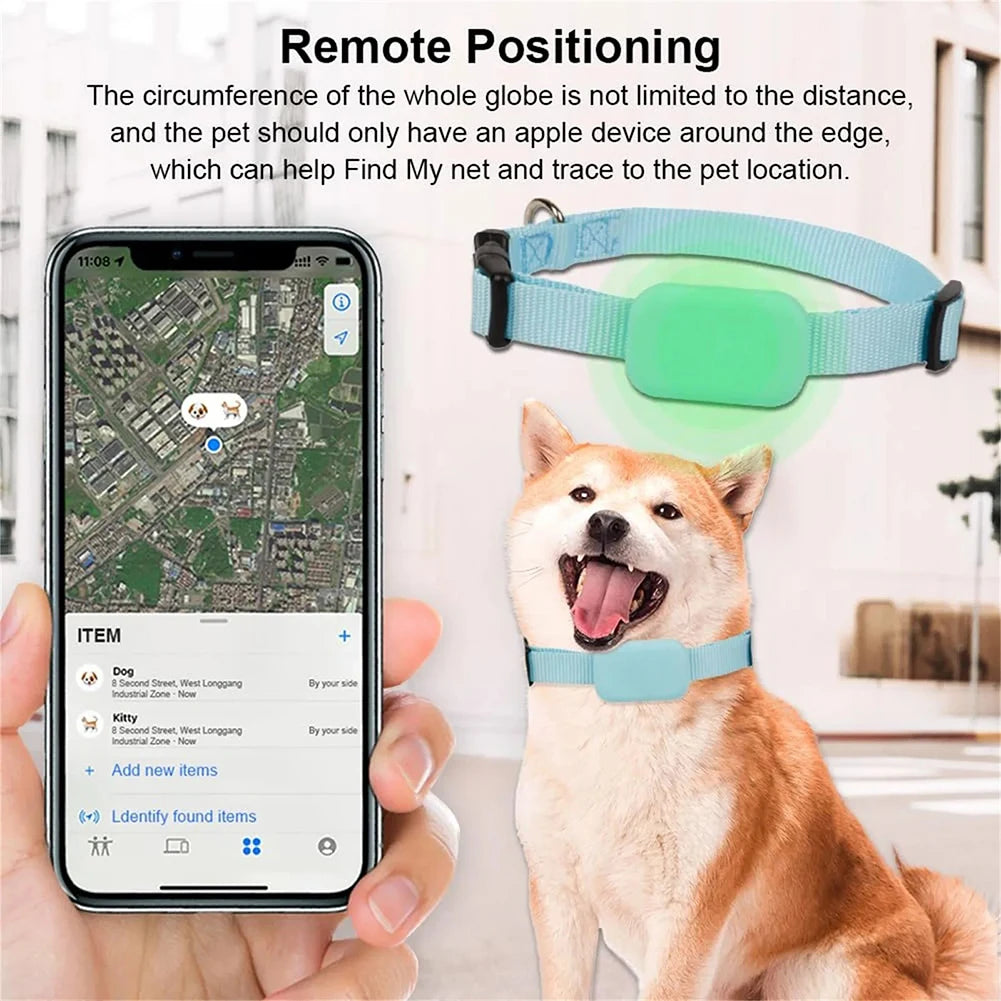 Waterproof GPS Pet Tracker with Adjustable Silicone Collar for Dogs and Cats